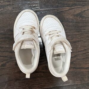 Nike Kids White Sneakers with Velcro Straps